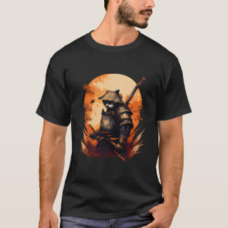 Anime Panda Kawaii Japanese Style Samurai T-Shirt