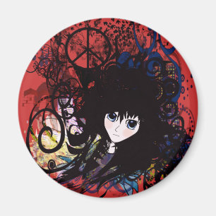 Anime Peace Grunge Magnet
