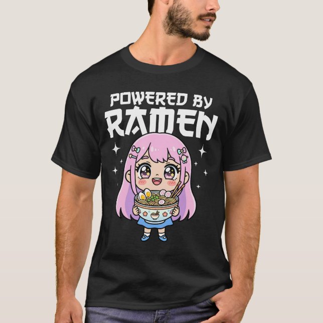 ANIME - POWERED BY RAMEN T-Shirt (Front)
