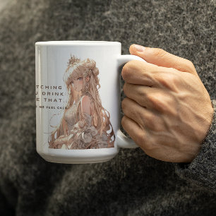 Anime Princess in crown feeling Calm Coffee Mug