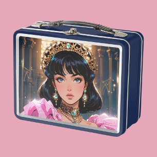 Anime princess metal lunch box