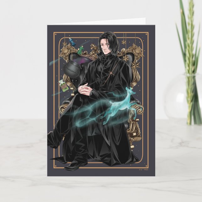 Anime Professor Severus Snape Seated Card (Front)