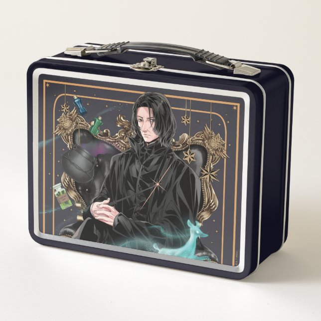 Anime Professor Severus Snape Seated Metal Lunch Box (Front)