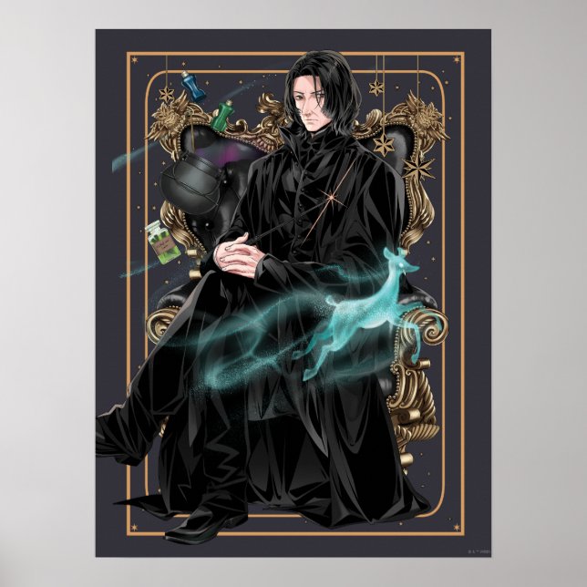 Anime Professor Severus Snape Seated Poster (Front)