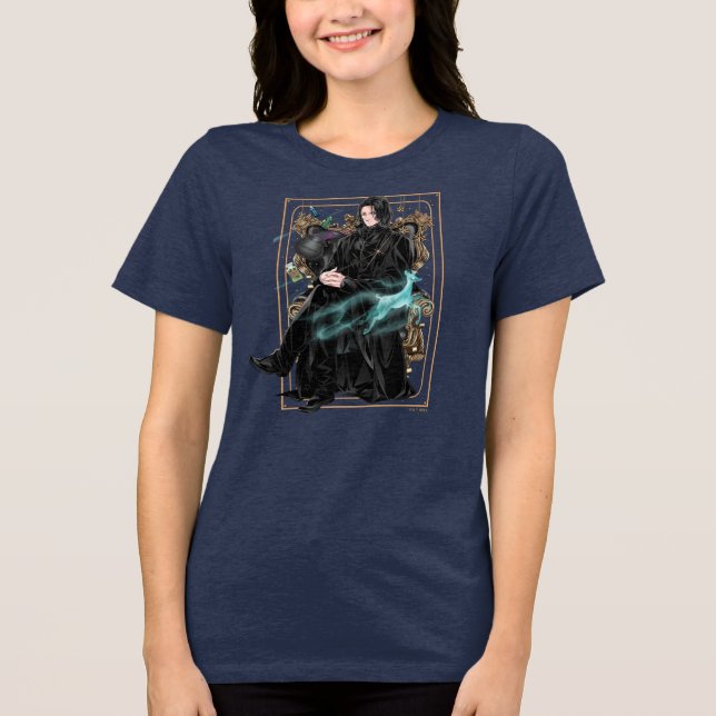 Anime Professor Severus Snape Seated Tri-Blend Shirt (Front)