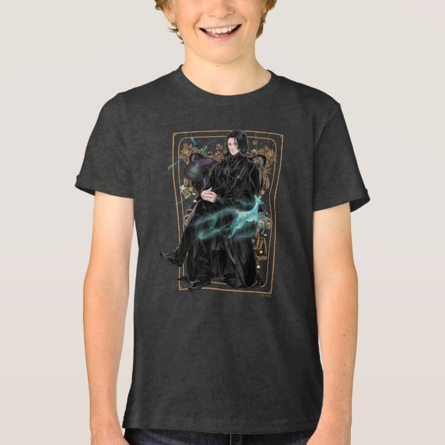 Anime Professor Severus Snape Seated Tri-Blend Shirt (Front)