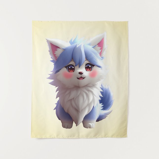 Anime puppy  tapestry (Front)