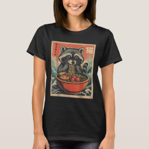 Anime Racoon Ramen Japanese Funny Kawaii Gift Men T-Shirt