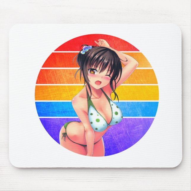 Anime Rainbow Mouse Pad (Front)