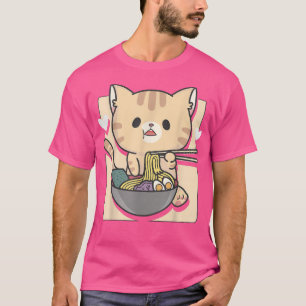 Anime Ramen Cat Otaku Aesthetic T-Shirt