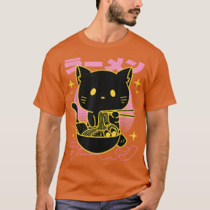 Anime Ramen Cat Retro Japanese Noodles Kawaii Gift T-Shirt