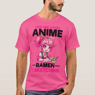 Anime Ramen Sketching Sketch Otaku Japan Manga T-Shirt