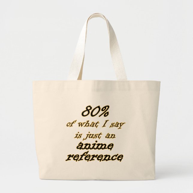 Anime Reference Joke Canvas Tote Bags (Front)