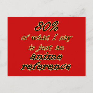 Anime Reference Joke Postcards! Postcard