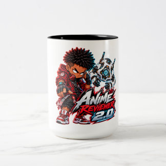 Anime Reviewer 2.0 Anime Boss King  Two-Tone Coffee Mug