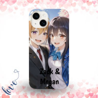 Anime Romantic Couple - Students Selfie Personaliz