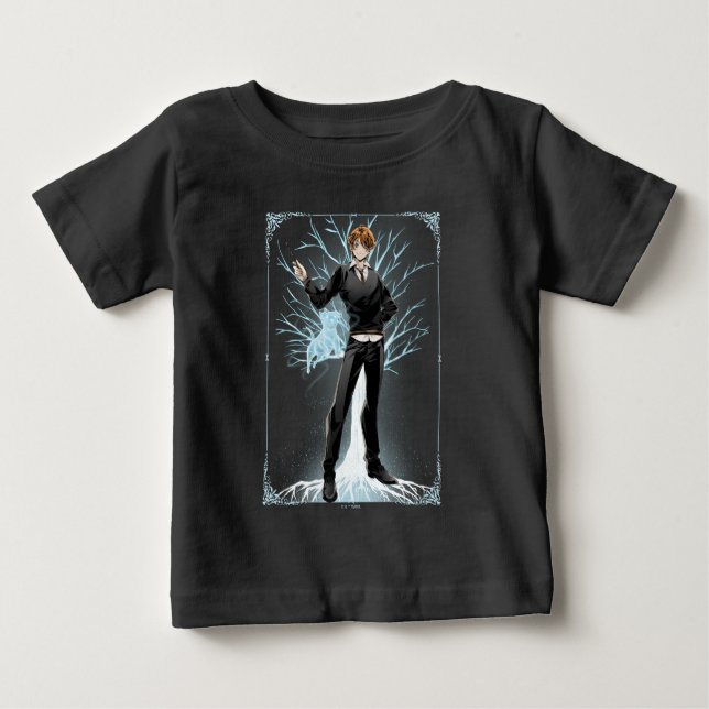 Anime Ron Weasley's Jack Russell Terrier Patronus Baby T-Shirt (Front)