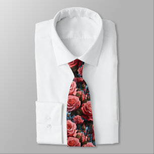 Anime Roses Blue Tie