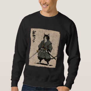 Anime Samurai Cat Warrior Ukiyo-e Warrior Japanese Sweatshirt