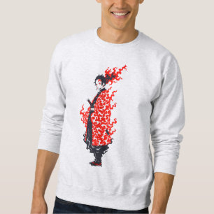 Anime Samurai Fiery Warrior Japanese Anime Sweatshirt