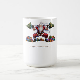 Anime Santa Squat Shirt - Funny Christmas Gym Shir Coffee Mug