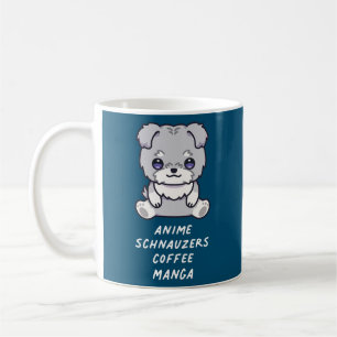Anime Schnauzers Coffee Manga Kawaii Dog Lover Mug