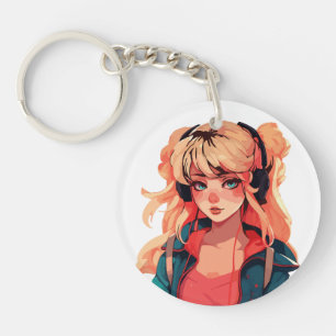 Anime Serenade: Turquoise Melody Key Ring