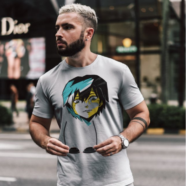 Anime Serious Face Sketch  T-Shirt (Creator Uploaded)