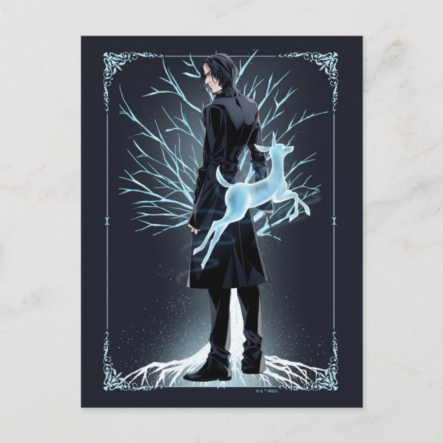 Anime Severus Snape's Doe Patronus Postcard (Front)