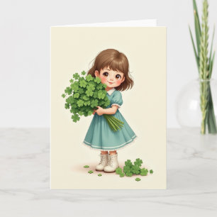 Anime Shamrock Girl Card