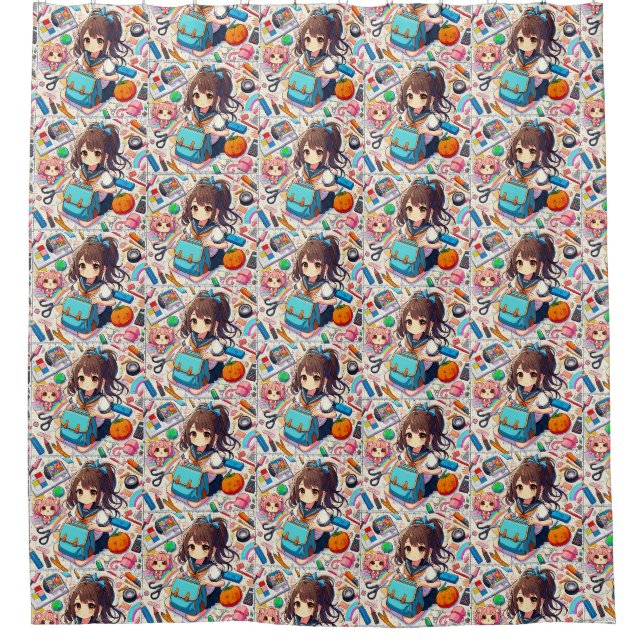 anime shower curtain (Front)