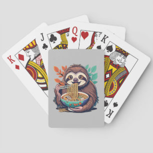 Anime Sloth Eating Ramen Playing Cards