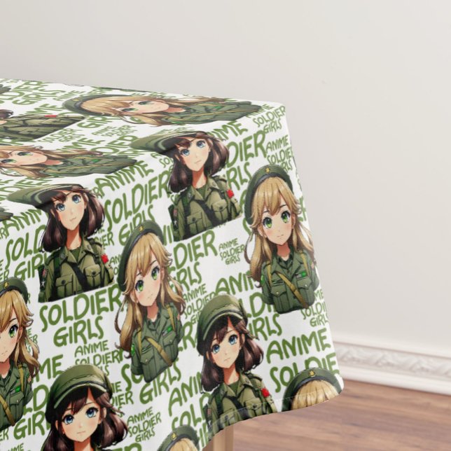 Anime Soldier Girls Pattern Design  Tablecloth (Creator Uploaded)
