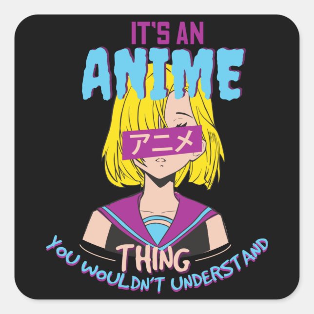 Anime Square Sticker (Front)