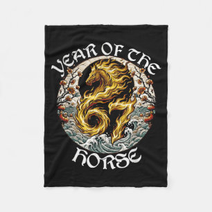 Anime Srit Fire Horse 2026-7 Mythic Zodiac New Yea Fleece Blanket