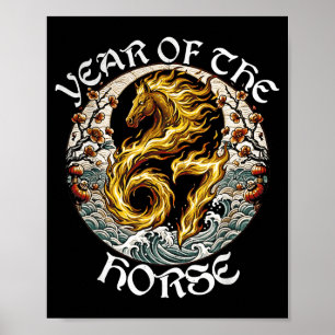 Anime Srit Fire Horse 2026-7 Mythic Zodiac New Yea Poster