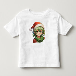 Anime Style Christmas Elf Portrait Toddler T-Shirt