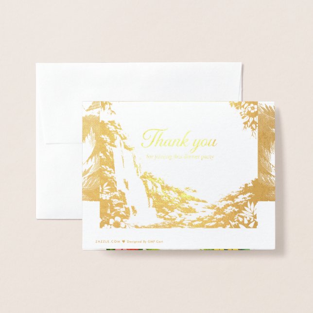 Anime Style Menu Card – Elegant Dinner Event (Back With Envelope)