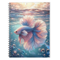 Anime style pearly halfmoon betta fish