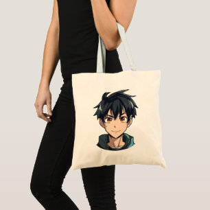 Anime Superpower Delight - Young Man Character Tote Bag
