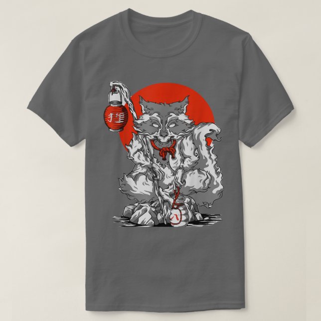 Anime Tengu Wolf Tee T-Shirt (Design Front)