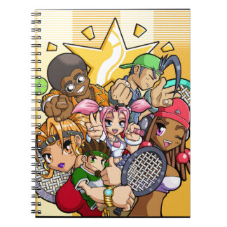 Anime Tennis Characters Spiral Notebook