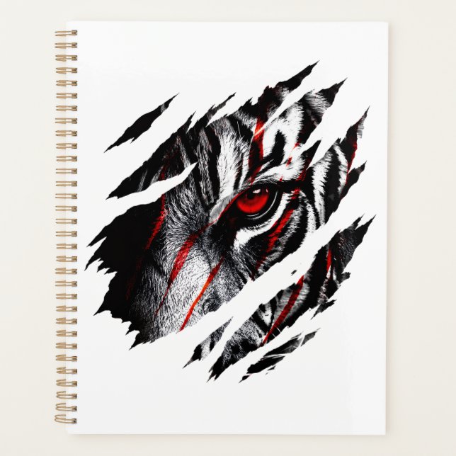 Anime Tiger Eyes Through Scratch Planner (Front)