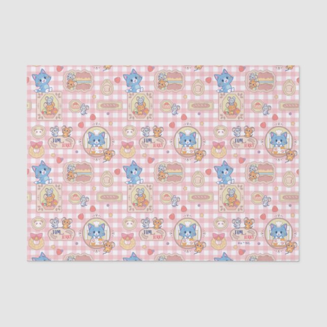 Anime Tom and Jerry Bakery Pattern Tissue Paper (Front)