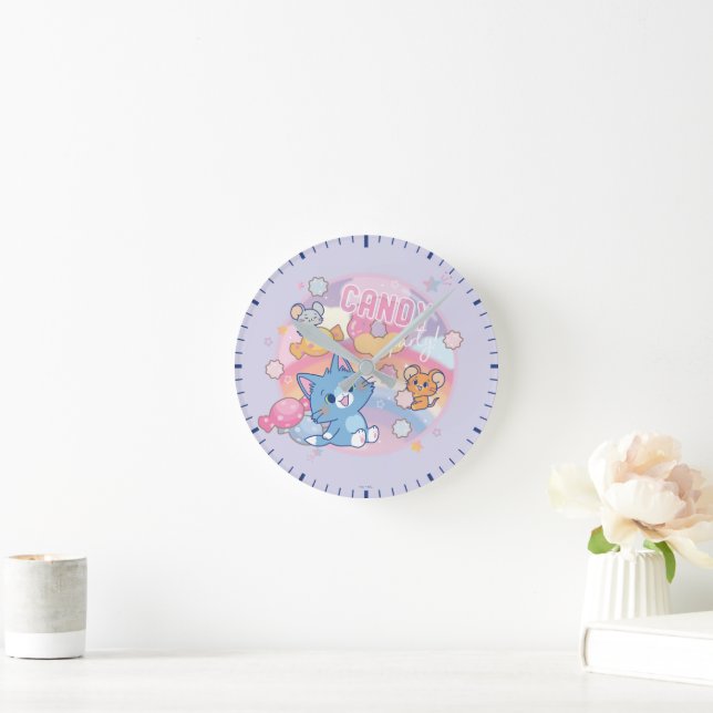 Anime Tom and Jerry Candy Party Round Clock (Home)