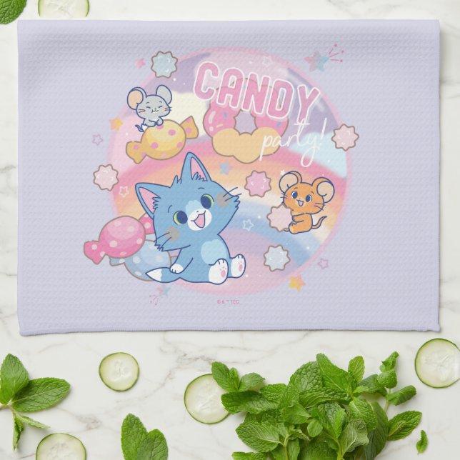 Anime Tom and Jerry Candy Party Tea Towel (Folded)