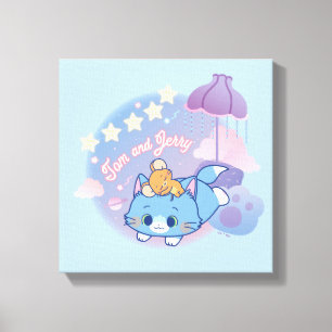 Anime Tom and Jerry Dreamy Nights Canvas Print