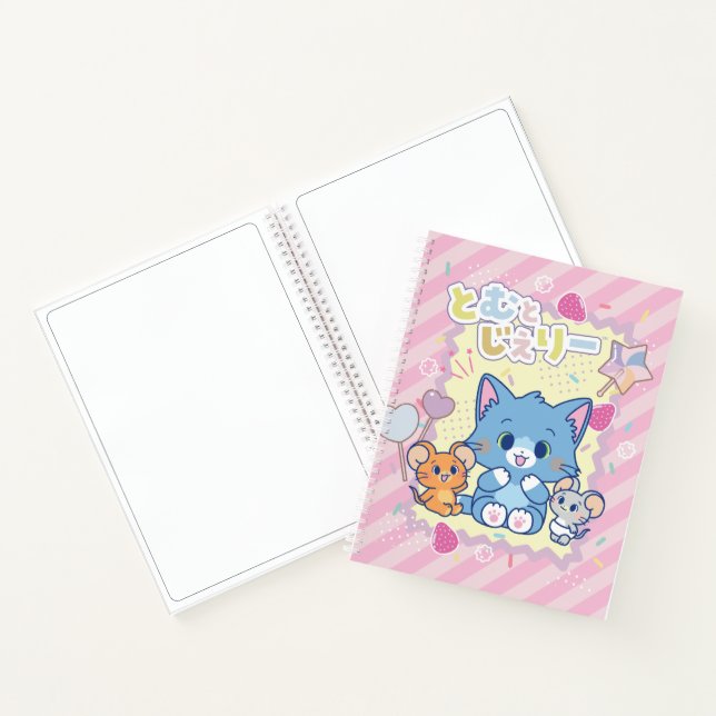 Anime Tom and Jerry Strawberry Fun Notebook (Inside)