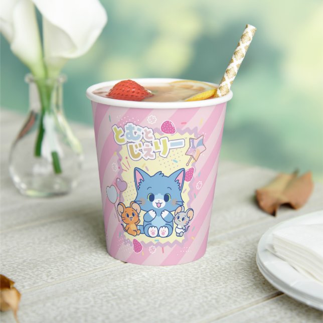 Anime Tom and Jerry Strawberry Fun Paper Cups (Insitu)