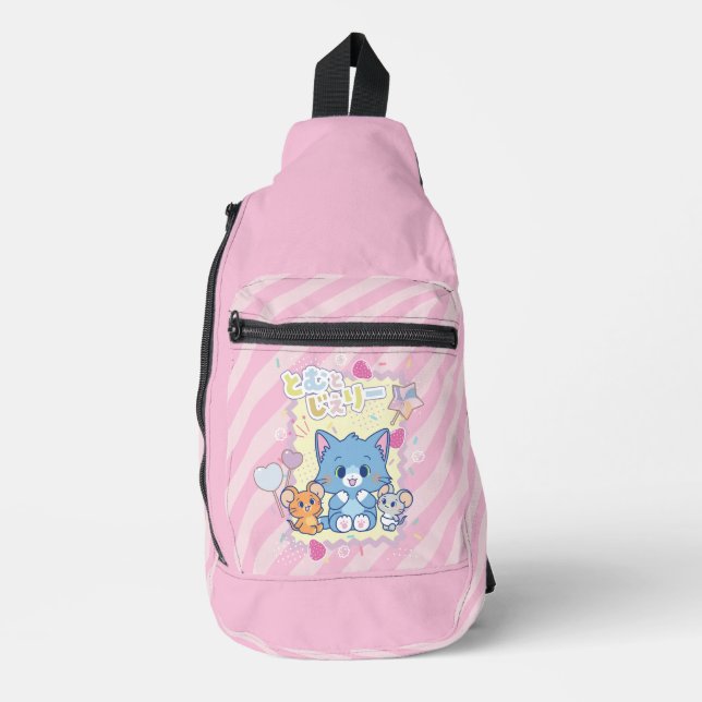 Anime Tom and Jerry Strawberry Fun Sling Bag (Front)